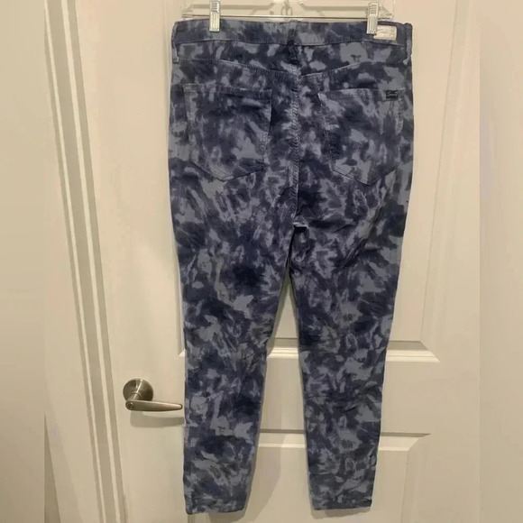 Seven7 Corduroy Ultra HIgh Rise Skinny Pants 12 Tie Dye Ashley Blue Soft Stretch - Picture 7 of 10